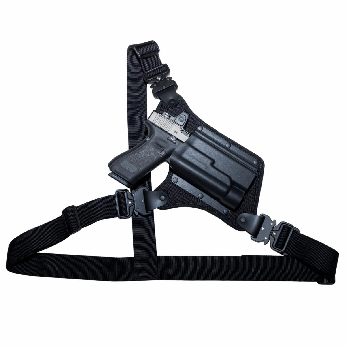 Galco's High Ready Chest Holster ﻿for Glock 17 with WML!