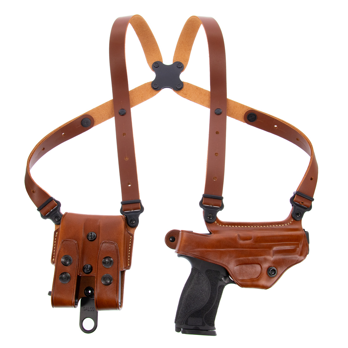 Leather Shoulder Strap With Double-sided Tan Leather 3/4 