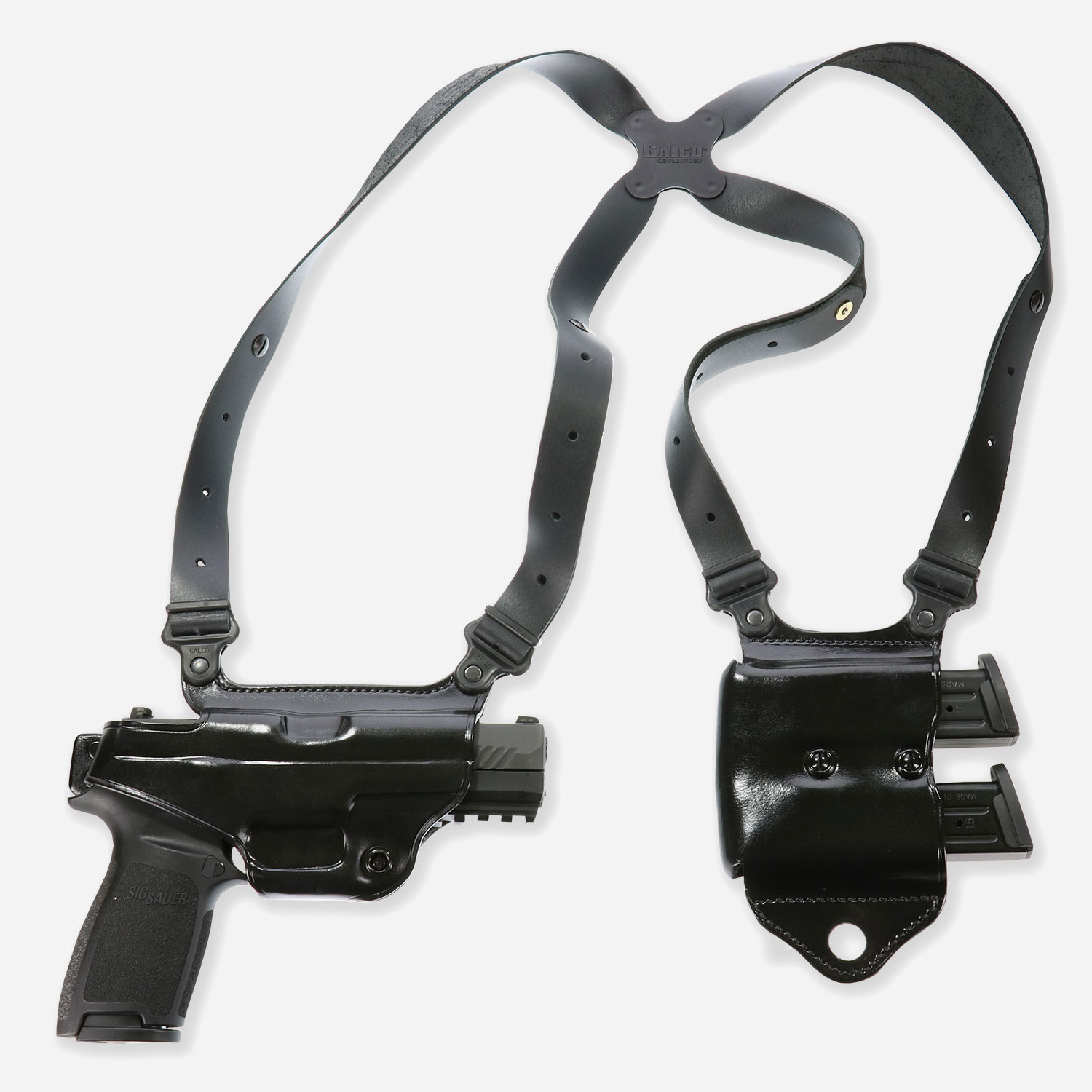 Gun Shoulder Holster for 2/" REVOLVERS with AMMO POUCHES