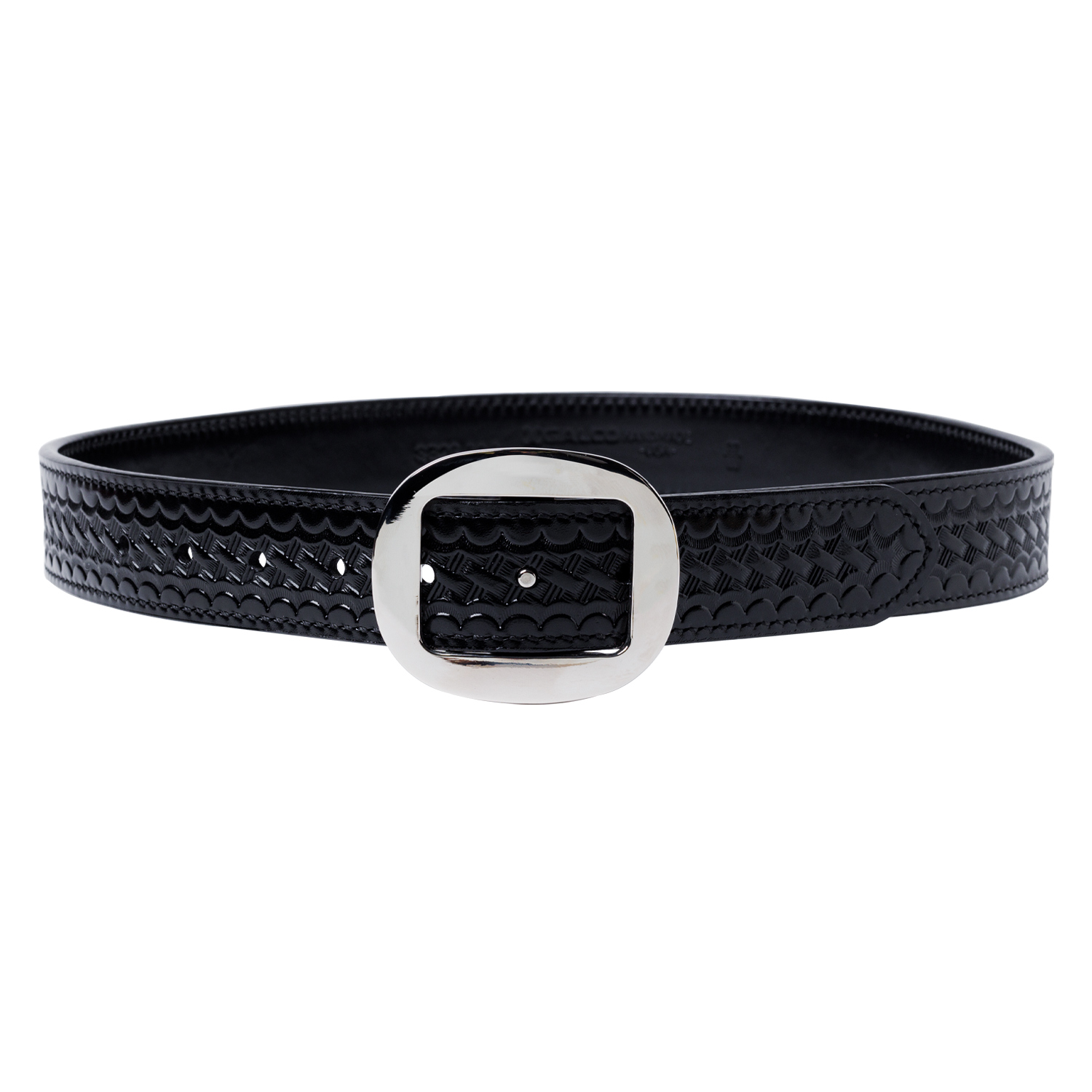 SB26 CENTER POST FLAT BACK BASKET STAMPED HOLSTER BELT 1 1/2"