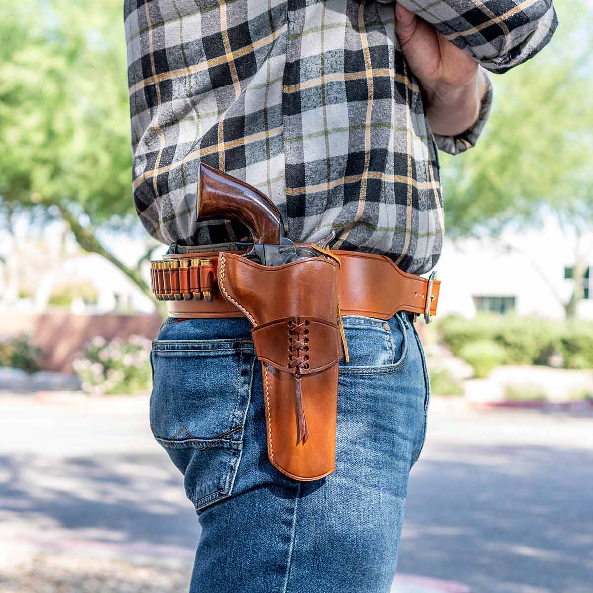 Arriba 86+ imagen ruger wrangler holster and belt