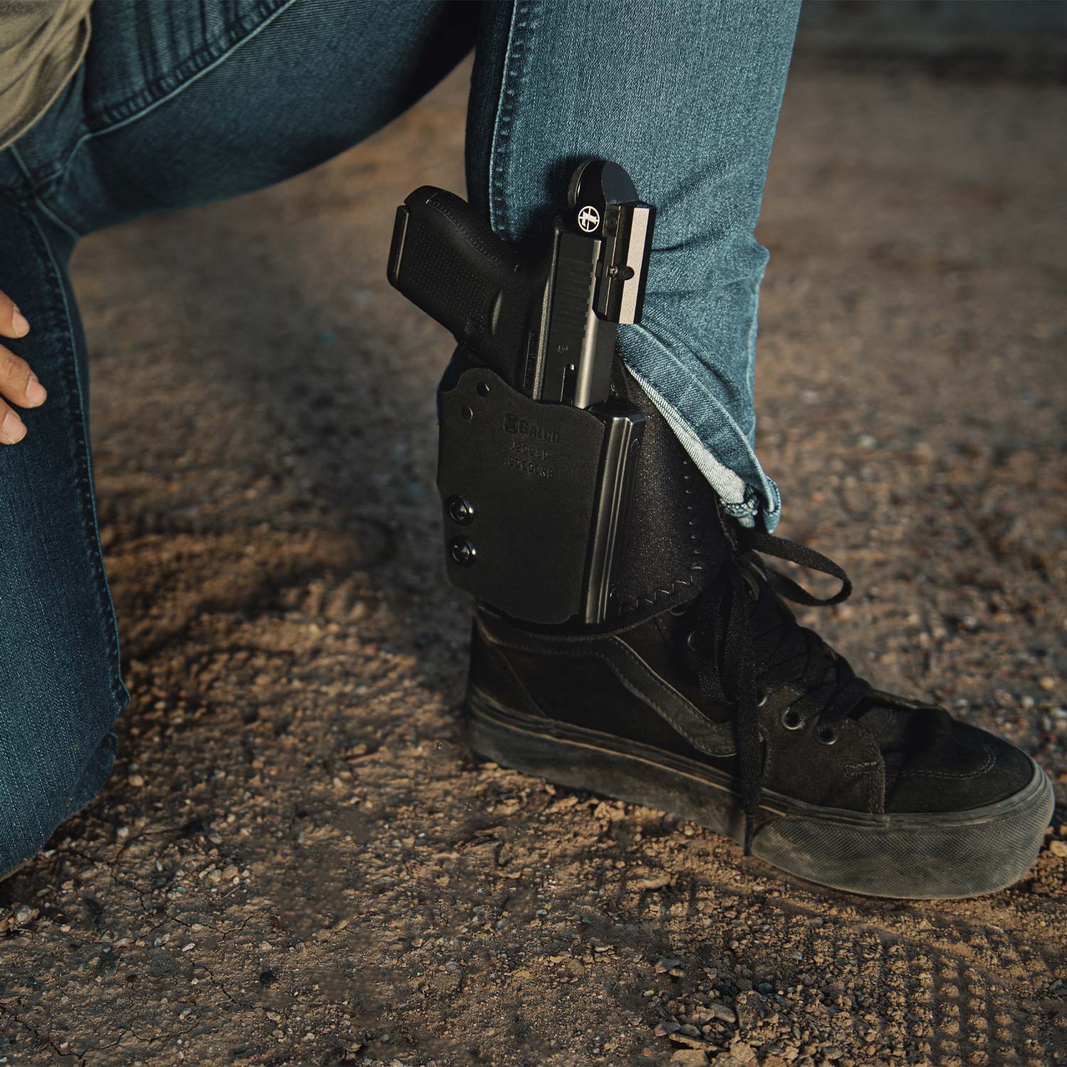 thumbnail image 2 of Black Boot Wrap Gun Holster With Mag Pocket 2 of 14