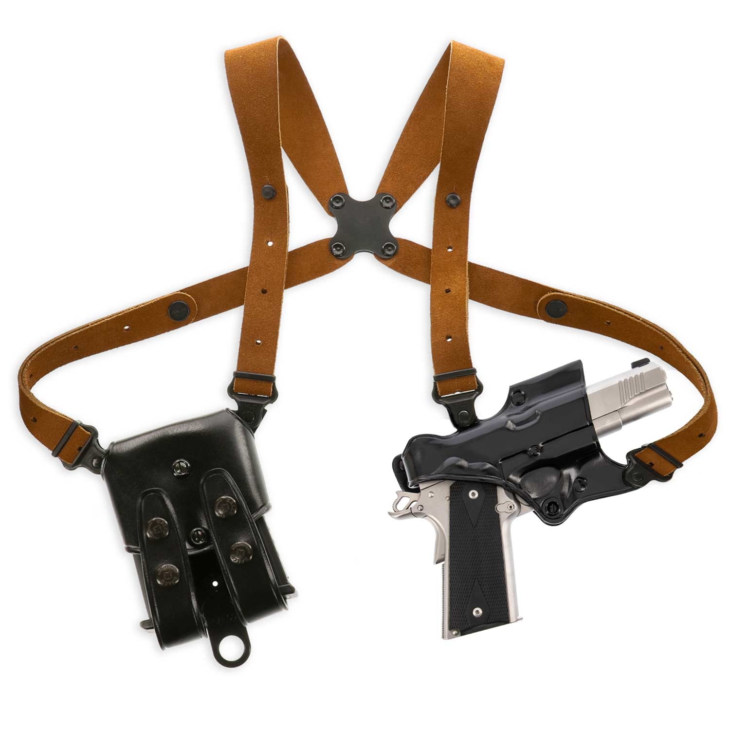 Galco Jackass Rig Shoulder Holster System For Sig Sauer P226 & P220 – Havana Brown, Right-Hand Draw